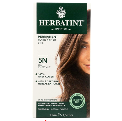 Picture of Herbatint Natural Light Chestnut 5N Haircolour Gel  135ml 