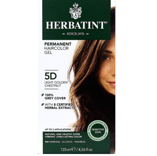 Picture of Herbatint Light Golden Chestnut 5D Haircolor Gel 135ml