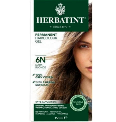 Picture of Herbatint Natural Dark Blonde 6N Haircolour Gel  135ml 