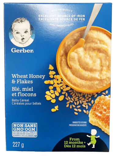 Picture of Nestle Gerber Wheat, Honey & Flakes 12 Months+ 227G
