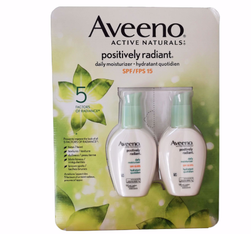 Picture of Aveeno Positively Radiant Daily Moisturizer Spf15 2*120mL