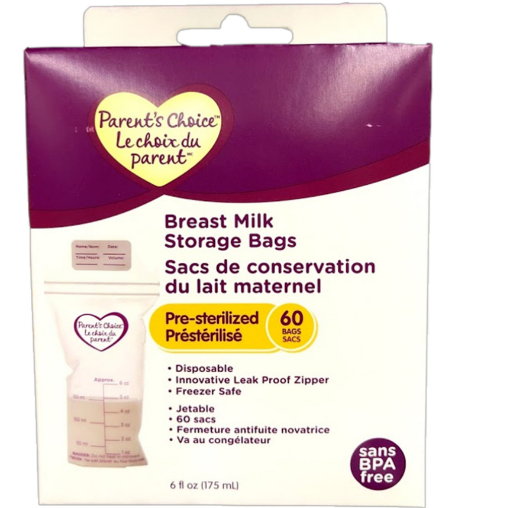Picture of Parent's Choice Breast Milk Storage Bags 60 Bags 