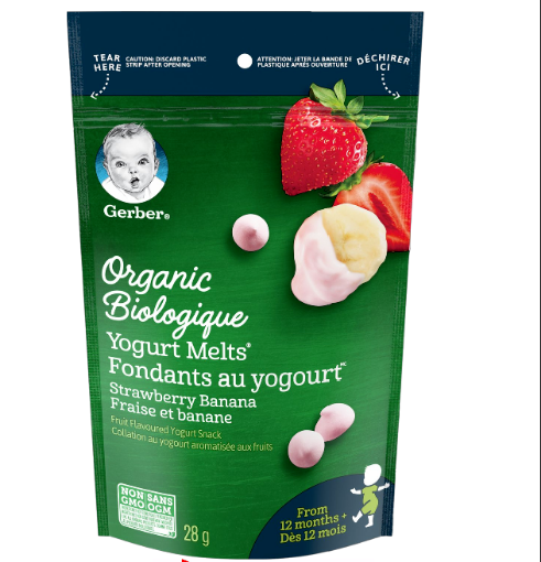 Picture of Gerber Organic Yogurt MELTS® Strawberry Banana 28 g