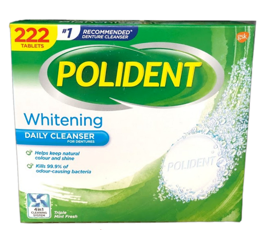 Picture of Polident Whitening Daily Cleanser for Dentures 222 Tablets