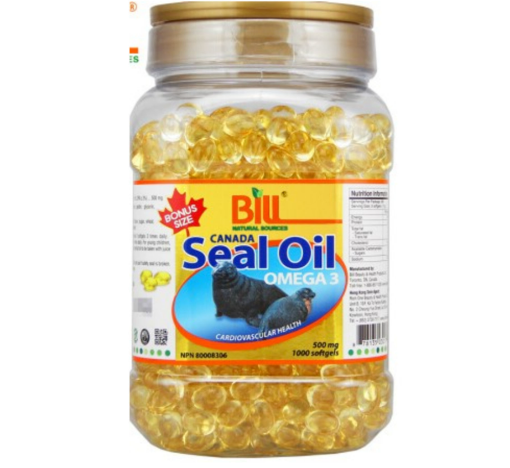 Picture of Bill Natural Sources Seal Oil Omega-3 (Family size)500mg  -1000 Softgels 