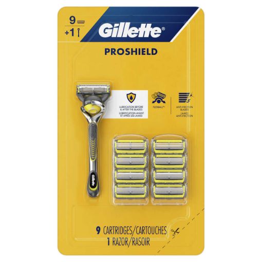 图片  Gillette Proshield 剃须刀 + 9 刀片