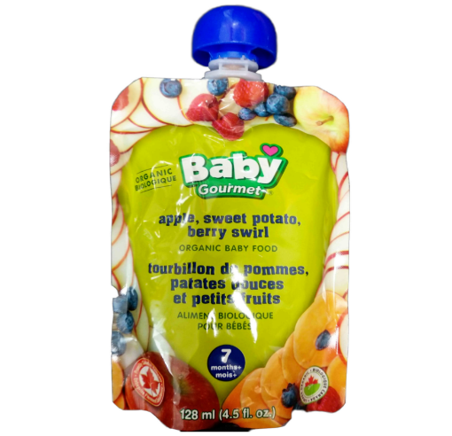 图片  Baby Gourmet 婴儿果泥 苹果地瓜混合梅 128ml  7个月+ S
