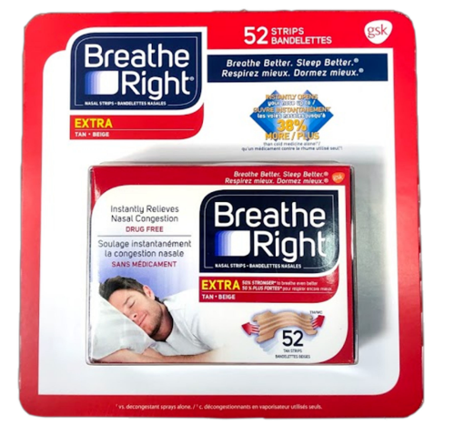Picture of Breathe Right Nasal Strips Extra Tan 52 Strips