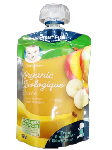 Picture of Gerber Organic Purée, Banana Mango 128 mL 6 month