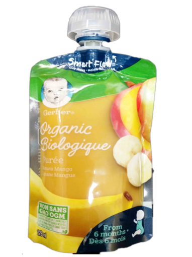 圖片 Gerber Organic Purée, Banana Mango 128 mL 6 month