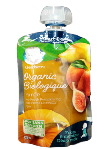 圖片 Gerber Organic Purée, Pear Peach Pumpkin Fig