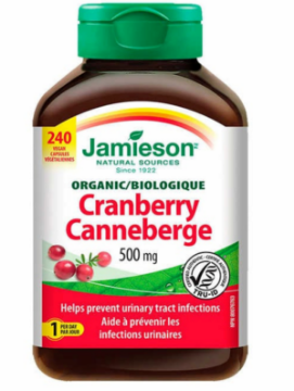 Picture of Jamieson Organic Cranberry 500mg  Vegan Capsules- 240ea
