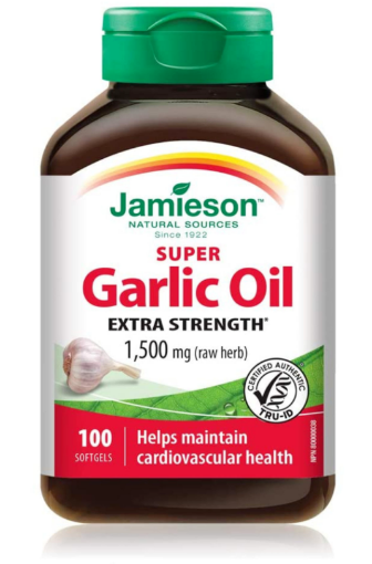 Picture of Jamieson Super Garlic Oil 1500mg (Extra Strength) - 100 Softgels
