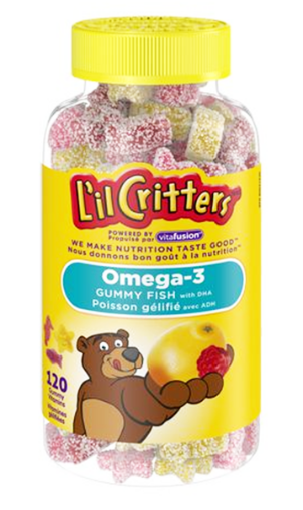 图片  L'Il Critters 小熊天然果味鱼油软糖舍 EPA和DHA - 120粒