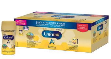 Picture of Enfamil A+ 1 Baby Formula, Ready to feed bottles, Nipple-Ready 18x237mL