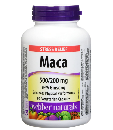 Picture of Webber Naturals Maca with Ginseng 500/200 mg, 90 Capsules