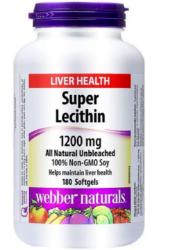 Picture of webber naturals Super Lecithin 1200mg 180 Softgels