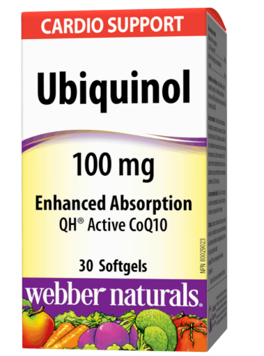 Picture of Webber Naturals Ubiquinol 100 mg QH Active CoQ10 -30 Softgels