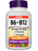 图片  Webber Naturals 维生素B6 + B12与叶酸 50 mg /125 mcg -120粒
