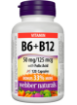 Picture of Webber Naturals Vitamin B6+B12 with Folic Acid 50 mg/125 mcg - 120 Capsules