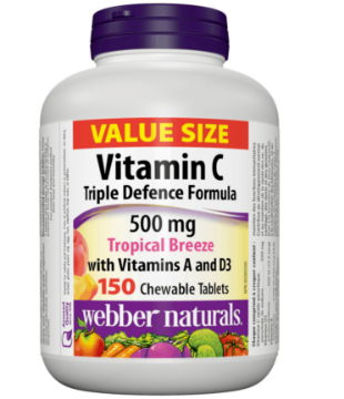 Picture of Webber Naturals Vitamin C Triple Defence Formula 500 mg 150 tablets 