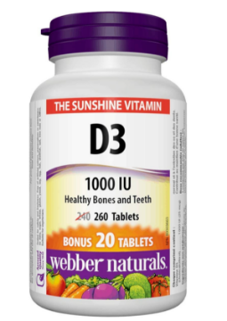 Picture of Webber Naturals Vitamin D3 1000Iu Tablets 260ea