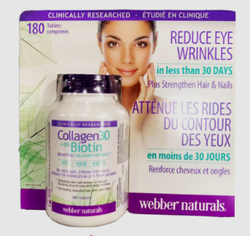 Picture of Webber Naturals Collagen 30 with Biotin -180 tablets