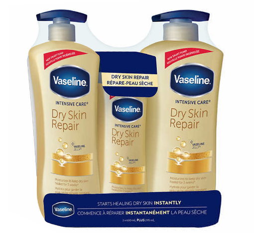 Picture of Vaseline Intensive Care Dry Skin Repair Lotion 2 x 600ml + 295mL