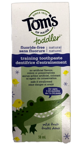 Picture of Tom's of Maine Toddler Mild Fruit Gel Fluoride Free Training Toothpaste 38mL