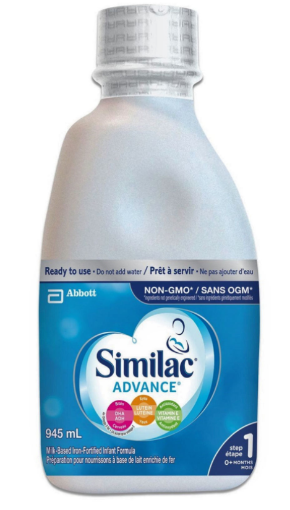 图片  Similac Advance 雅培一段婴儿配方即喝型水奶 (0-12个月)  945mL