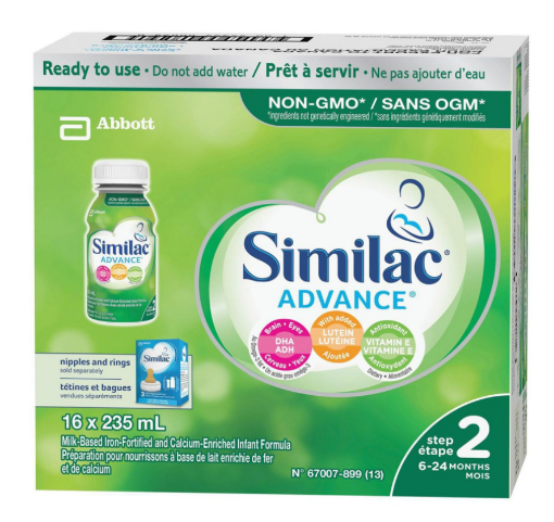 圖片 Similac Advance 雅培二段嬰兒配方即喝型水奶 (6-24個月) 16x235mL