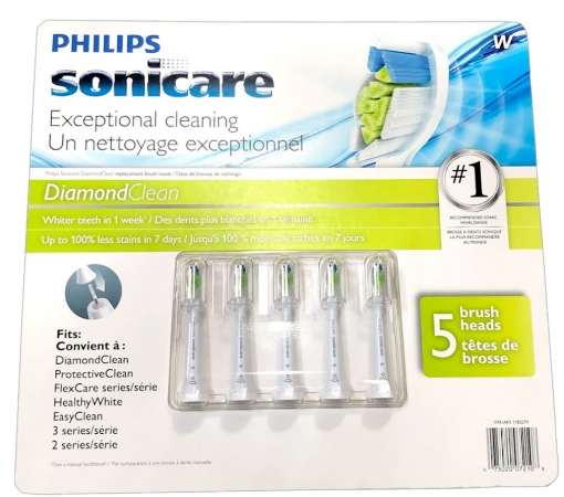 图片  Philips Sonicare DiamondClean 电动牙刷替换牙刷头 5个
