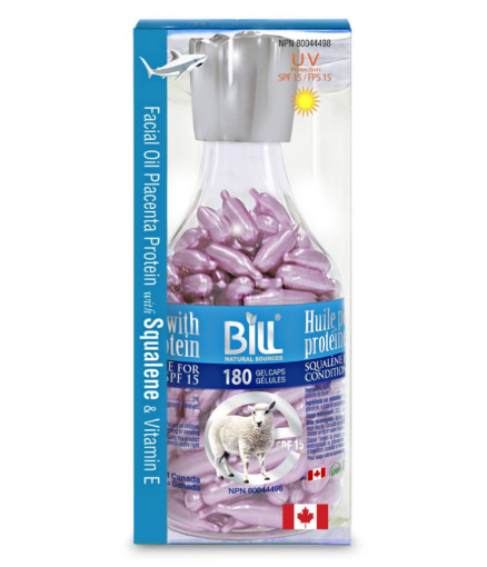 图片  Bill 康加美活性羊胎精华素含角鲨烯和维生素 E + SPF15 - 180粒