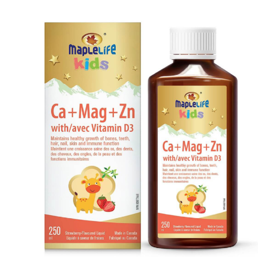 图片  Maplelife Calcium,Magnesisum and Zinc+Vitamin D 钙镁锌+维生素D液体 250ML