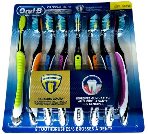Picture of Oral-B Bacteria Guard Toothbrushes Pack of 8