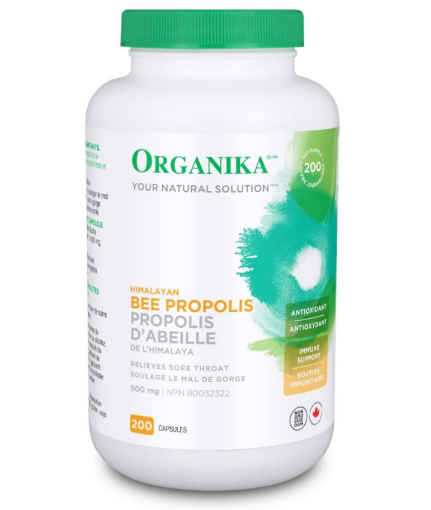 Picture of Organika Himalayan Bee Propolis 500mg (Sore Throat Relief) -200 Capsules 