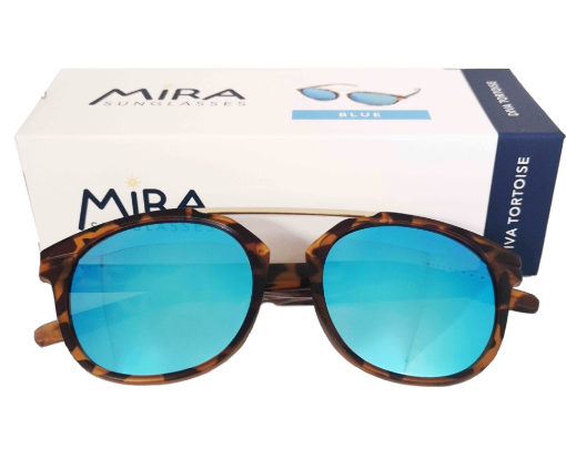 Picture of Mira-810-B DIVA Tortoise Blue REVO Sun Glasses