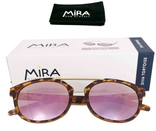 Picture of Mira-810-P DIVA Tortoise Purple REVO Sun Glasses