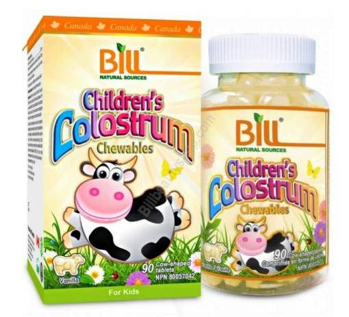 图片  【国内现货包邮】2022.05到期 Bill 康加美儿童牛初乳促进儿童生长发育咀嚼片 -90片