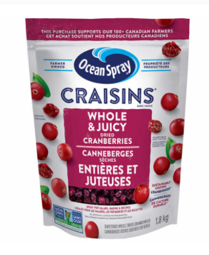 图片  Oceam Spray Craisins蔓越莓干1.8千克.