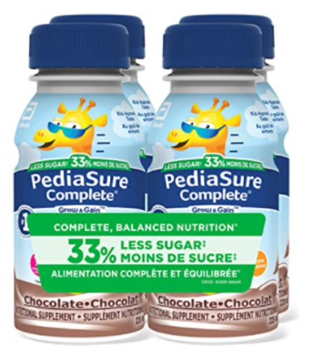 Picture of Pediasure Complete Reduced Sugar, 33% Less Sugar, Nutritional Supplement, 4 X 235 ml, Chocolate