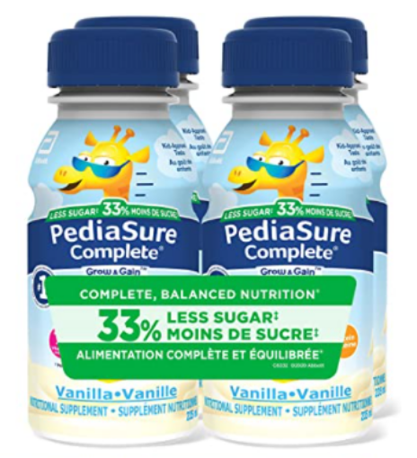 Picture of PediaSure Complete Reduced Sugar, 33% Less Sugar, Nutritional Supplement, 4 X 235 ml, Vanilla