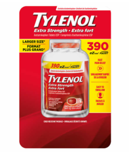 图片  Tylenol 泰诺Extra Strength 500mg eZtabs - 390 tablets