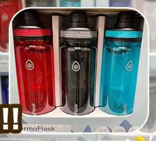 圖片 ThermoFlask 709 mL (24 oz.)  Water Bottle, 3-pack