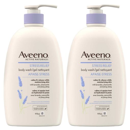 Picture of Aveeno Stress Relief Body Wash for Dry Skin 2 x 975 mL 