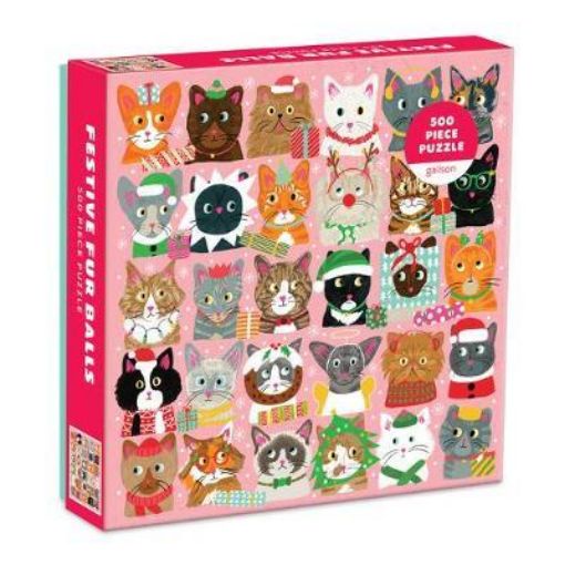 图片  Galison Festive Furballs 500 Piece Puzzle