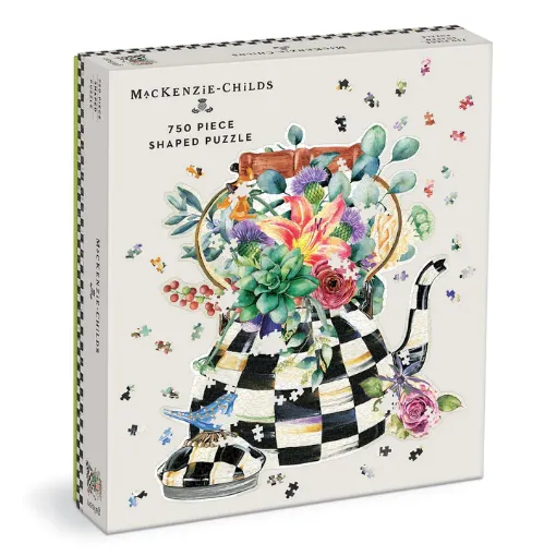 圖片 Galison Mackenzie-Childs Blooming Kettle 750 Piece Shaped Puzzle