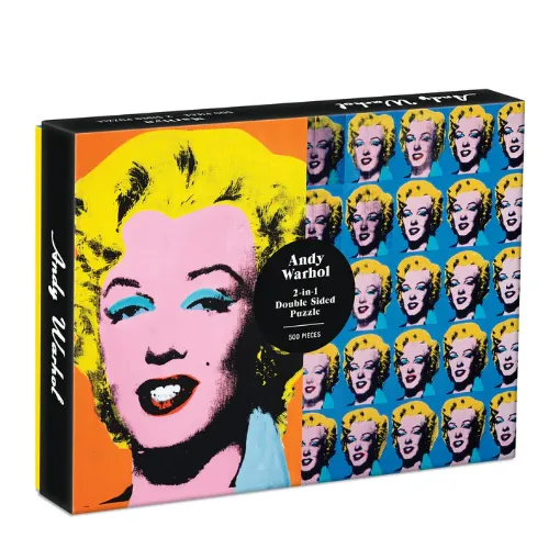 图片  Galison Warhol Marilyn 500 Piece Double Sided Puzzle