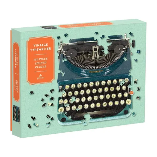 圖片 Galison Vintage Typewriter 750 Piece Shaped Puzzle