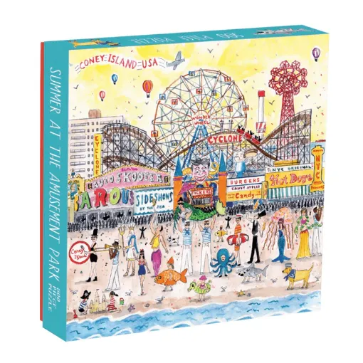 圖片 Galison Michael Storrings Summer at the Amusement Park 500 Piece Puzzle